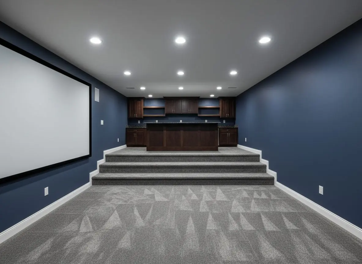 Theater room and wet bar in Millersville