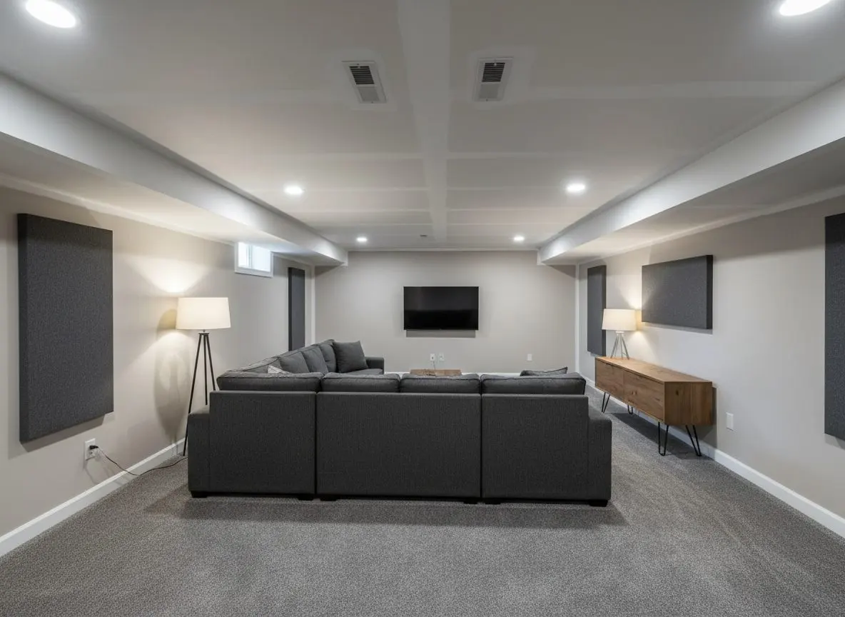 Media room under a bedroom in Ephrata
